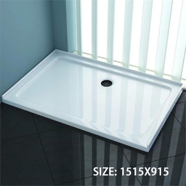 ELEGANT SHOWERS Rectangular Square Shower Screen Base Acrylic Various Sizes