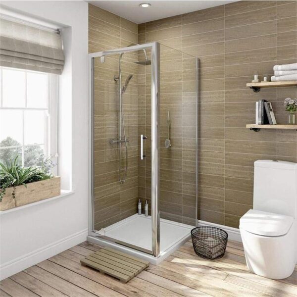 ELEGANT SHOWERS Framed Pivot Shower Screen