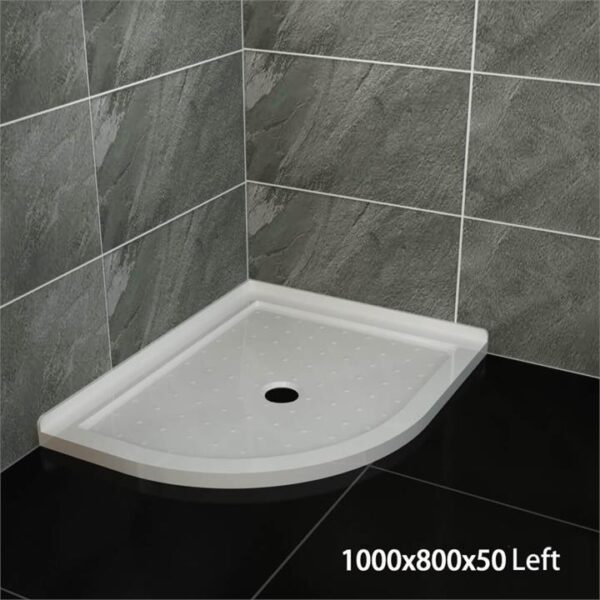 ELEGANT SHOWERS Extra Strong Acrylic Fiberglass Curved Shower Base-800x1000mm