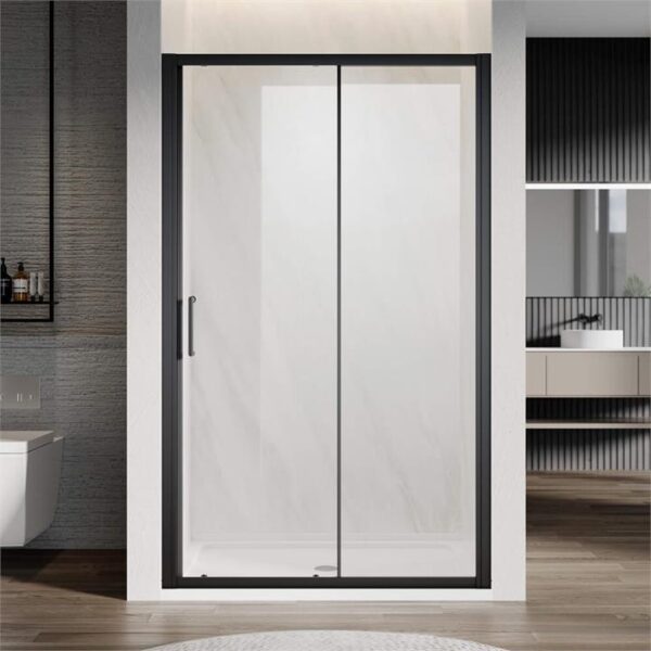 8mm Frame Sliding Shower Door Black