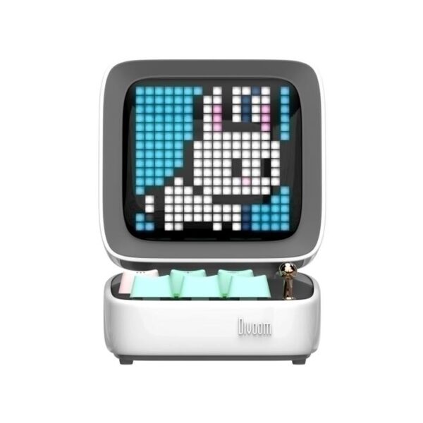 Divoom DITOO PRO Retro Pixelart 15-Watt Bluetooth Speaker – White