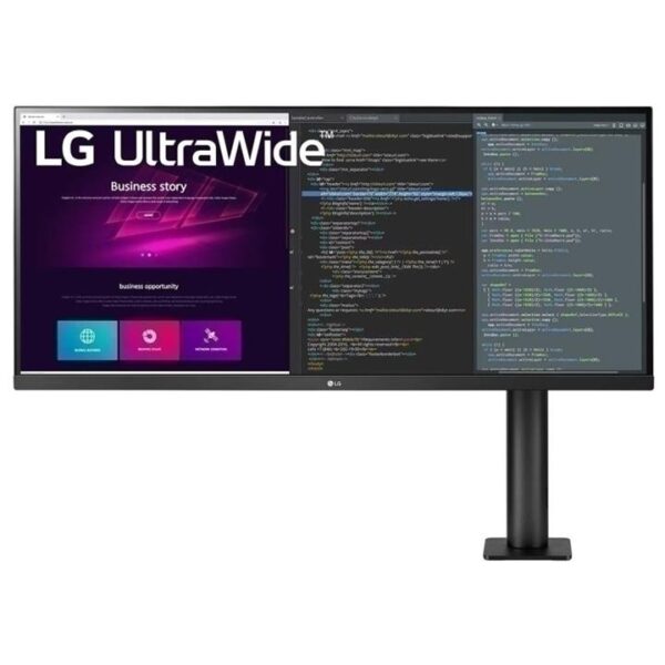 LG 34” 34WN780B QHD IPS UltraWide Ergo Monitor – 3440 x 1440 (21:9) / 5ms / 60Hz / VESA