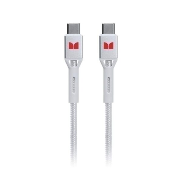 Monster USB-C to USB-C Braided Cable – White 1.2m