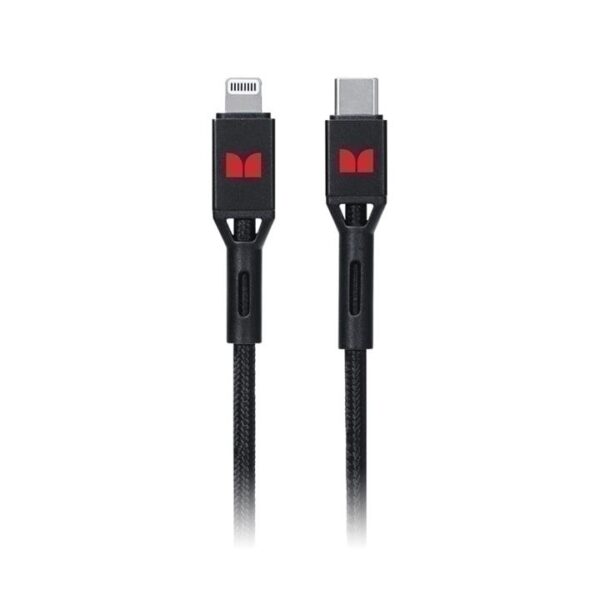 Monster Lightning to USB-C Braided Cable – Black 1.2m