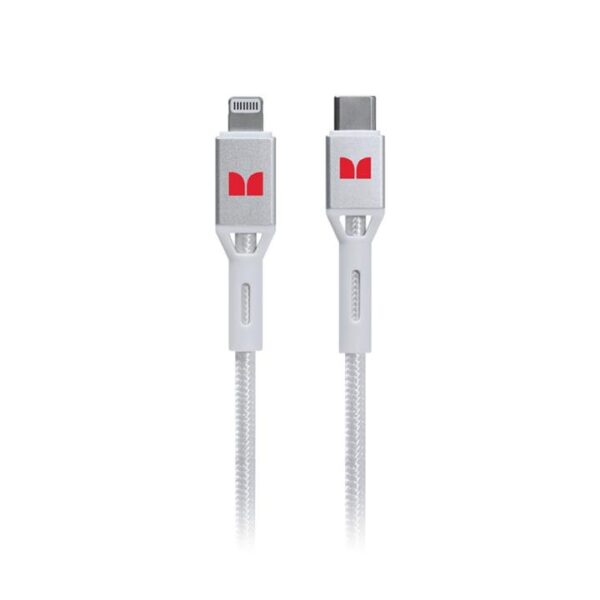 Monster Lightning to USB-C Braided Cable – White 1.2m