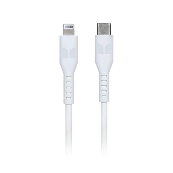 Monster Lightning to USB-C Thermo Plastic Elastometer Cable – White 1.2m