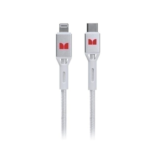 Monster Lightning to USB-C Braided Cable – White 2m