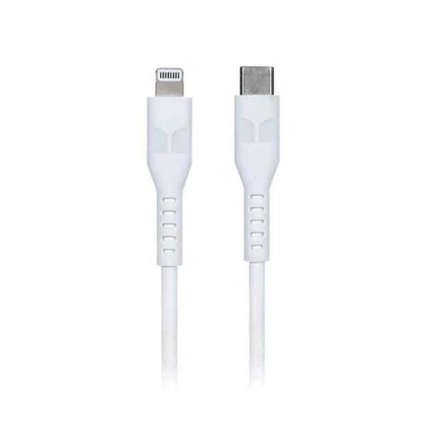 Monster Lightning to USB-C Thermo Plastic Elastometer Cable – White 2m