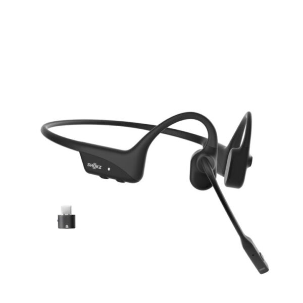 SHOKZ OpenComm 2 UC Stereo Bone Conduction Bluetooth Headset with Wireless USB-C Adapter