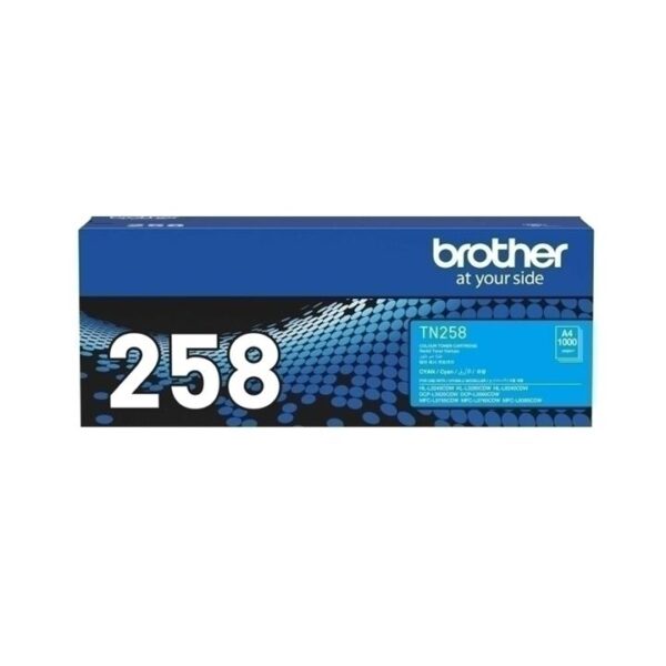 Genuine Brother TN258 Cyan Toner Cart