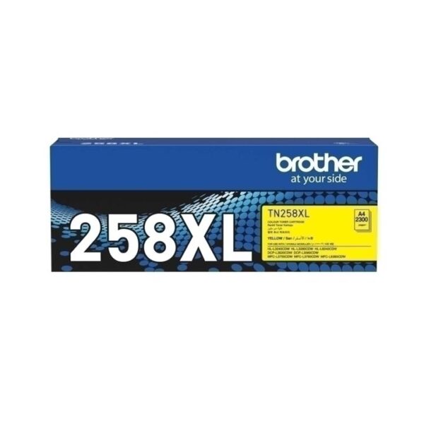 Genuine Brother TN258XL Yellow Toner Cart